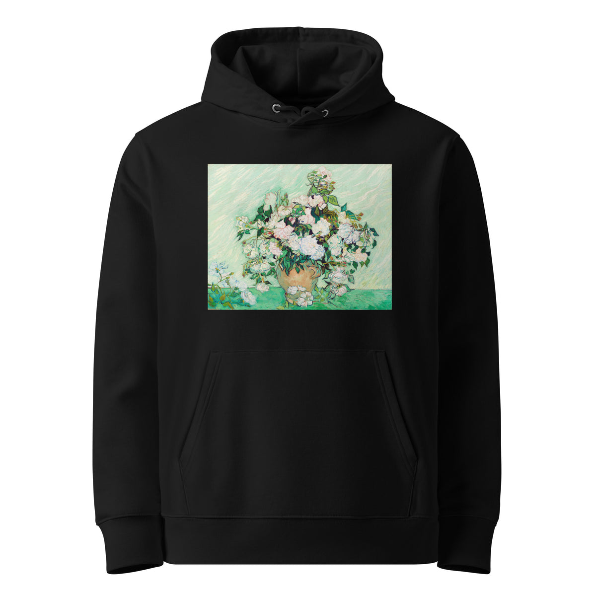 Black Hoodie Roses Van Gogh Nga Premium