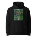 Black Hoodie Woman Walking In An Exotic Forest Femme Se Promenant Dans Une Foret Exotique Premium