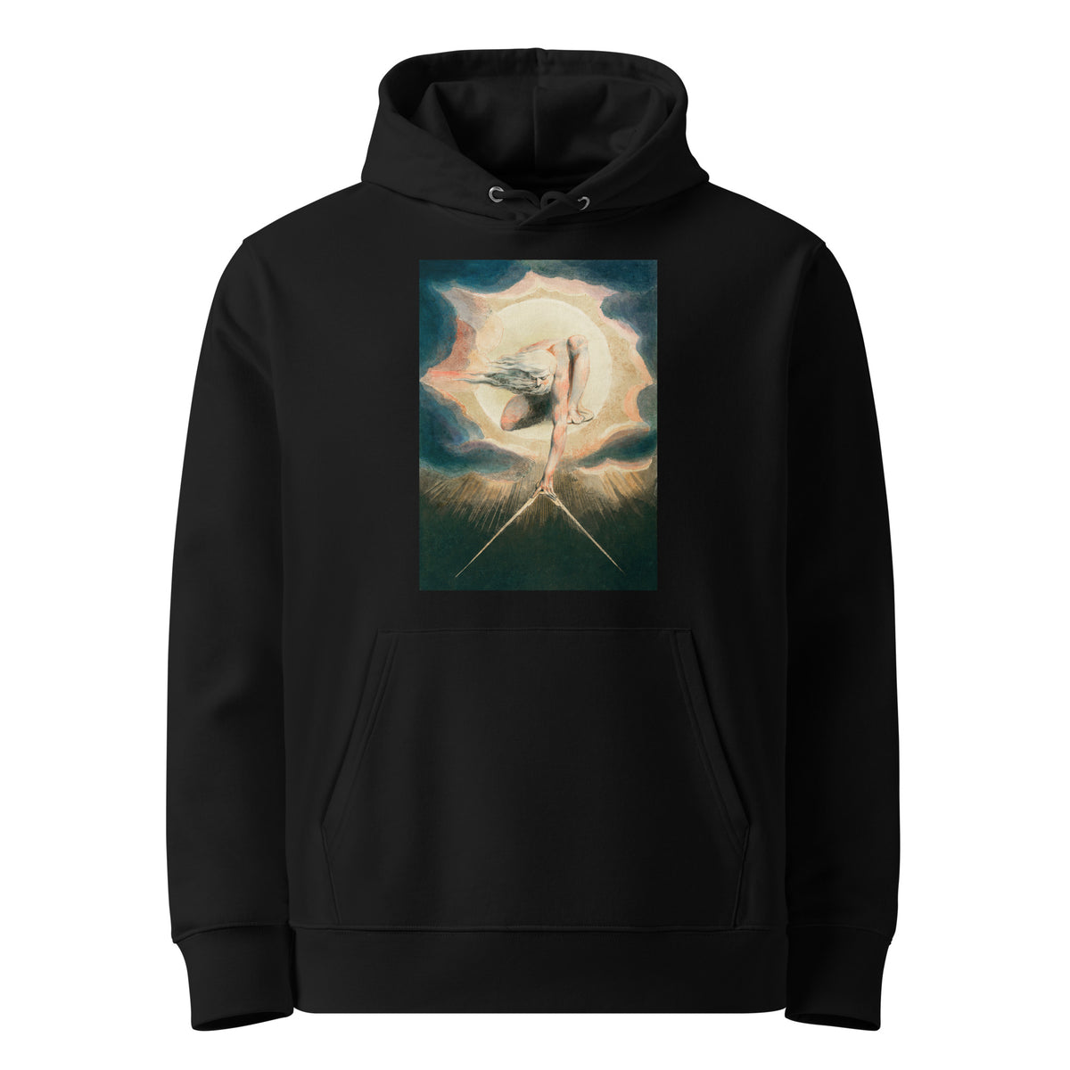 Black Hoodie Ancient Of Days Setting A Compass To The Earth Illustration - William Blake 1794 Premium