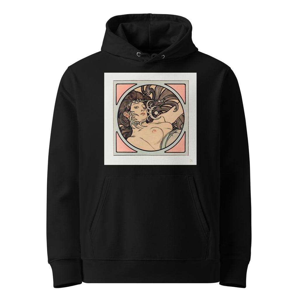 Black Hoodie Stained Glass Fouquet Mucha II Premium