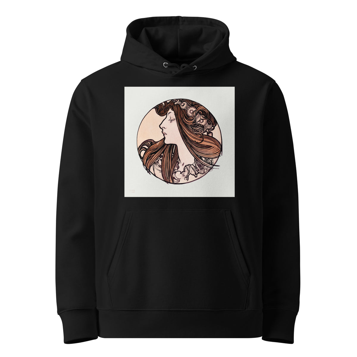 Black Hoodie Stained Glass Fouquet Mucha III Premium
