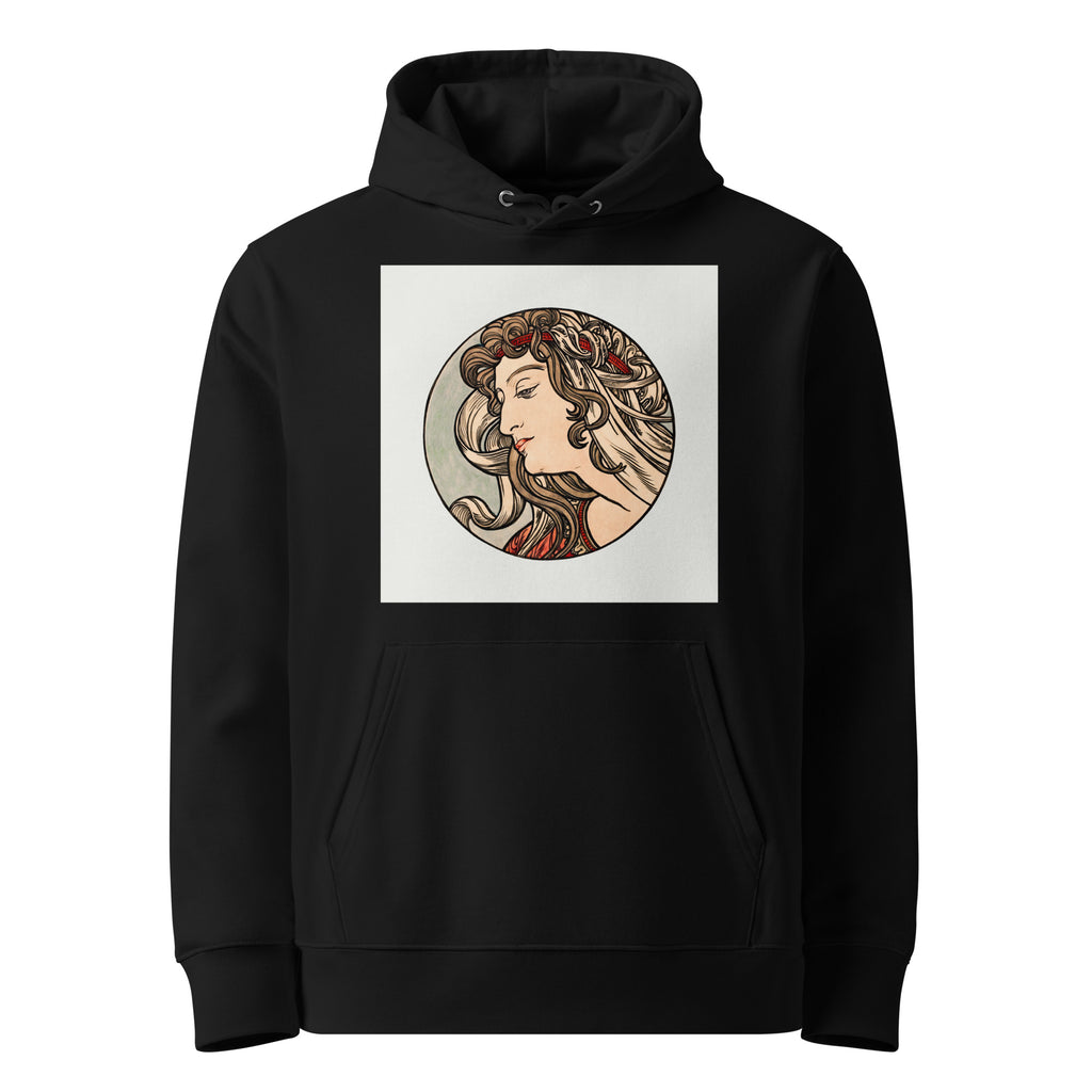 Black Hoodie Stained Glass Fouquet Mucha V Premium