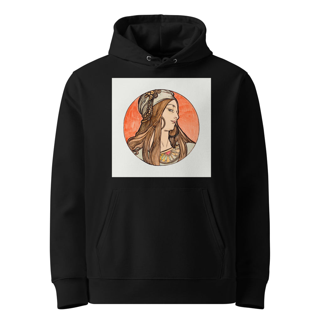 Black Hoodie Stained Glass Fouquet Mucha VIII Premium