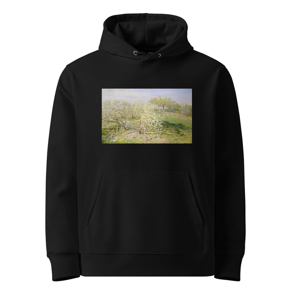 Black Hoodie Spring Fruit Trees In Bloom Premium