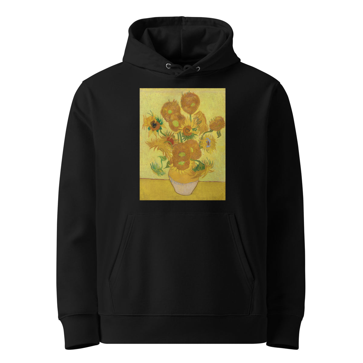 Black Hoodie Vincent Van Gogh S Sunflowers Famous Painting Premium
