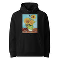 Black Hoodie Vincent Van Gogh S Vase With Three Sunflowers Famous Painting Premium