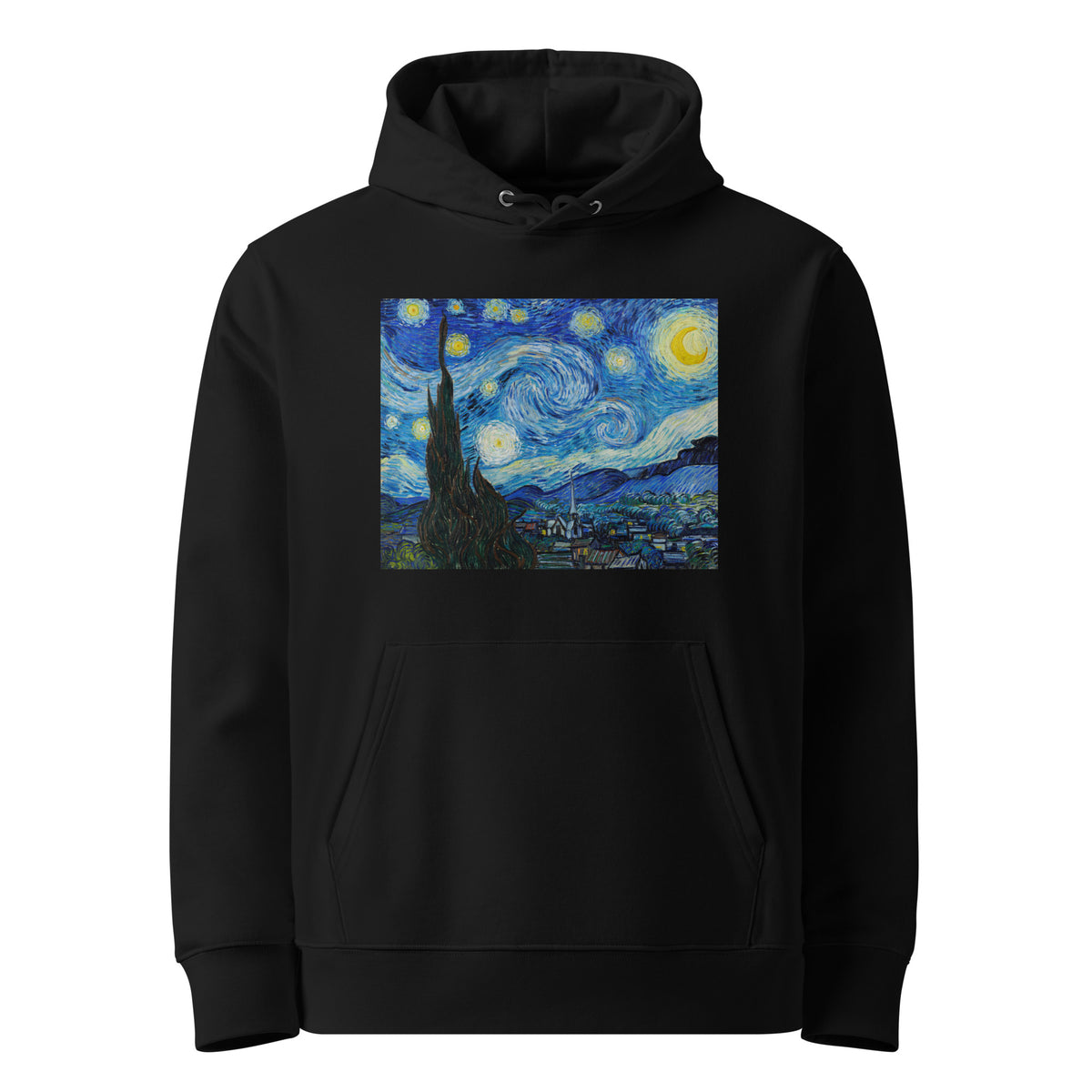 Black Hoodie Vincent Van Gogh S The Starry Night Famous Painting Premium