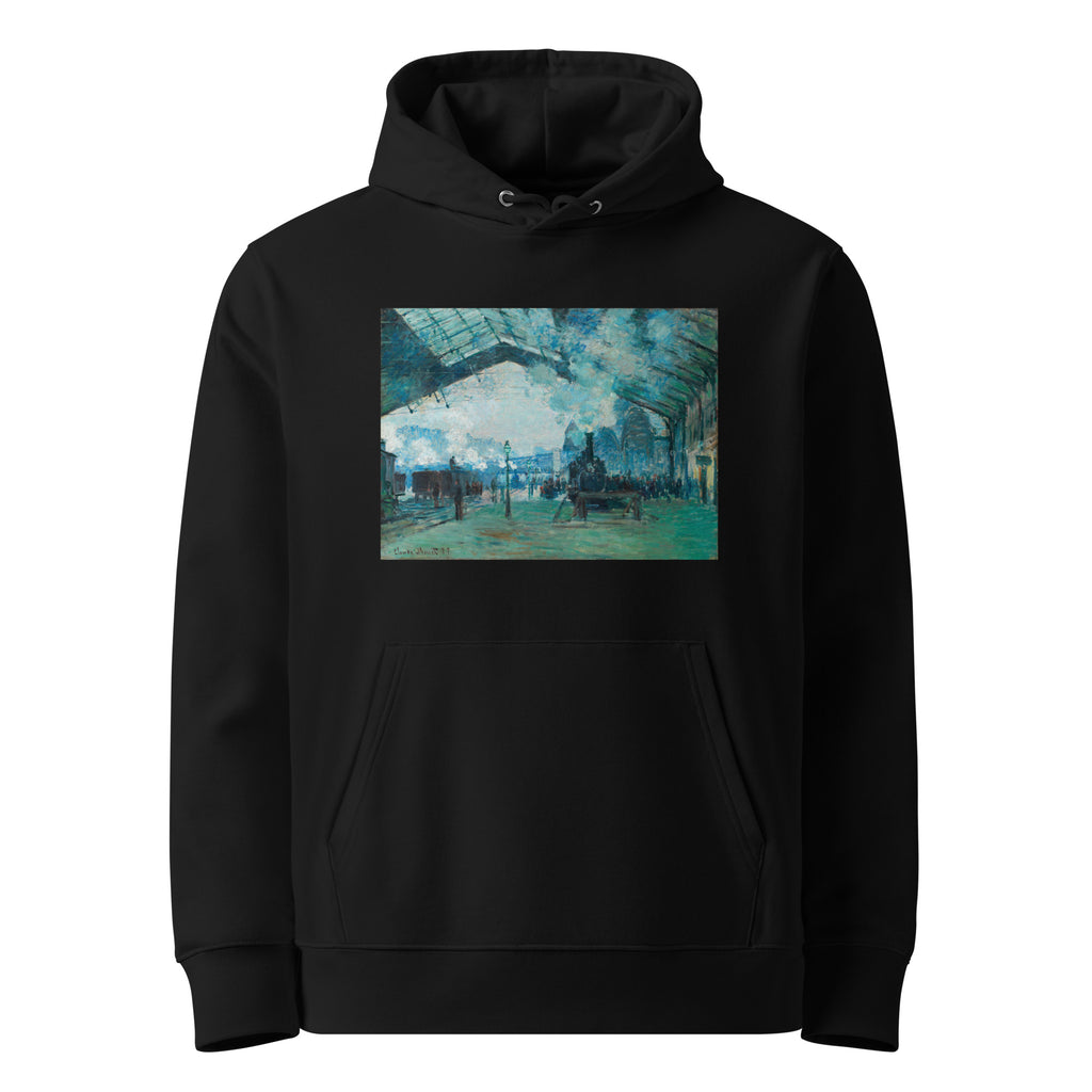 Black Hoodie Arrival Of The Normandy Train Gare Saint-Lazare Premium