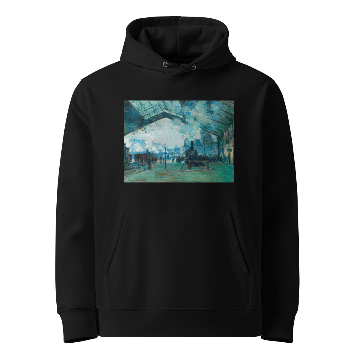 Black Hoodie Arrival Of The Normandy Train Gare Saint-Lazare Premium