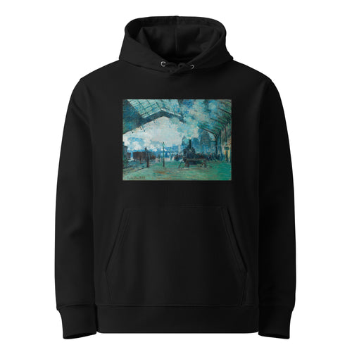 Black Hoodie Arrival Of The Normandy Train Gare Saint-Lazare Premium