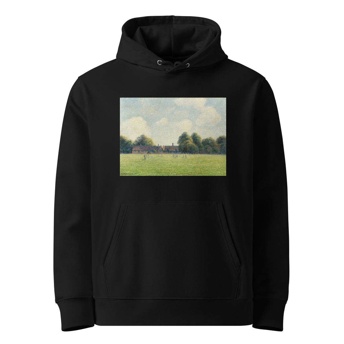 Black Hoodie Hampton Court Green Premium