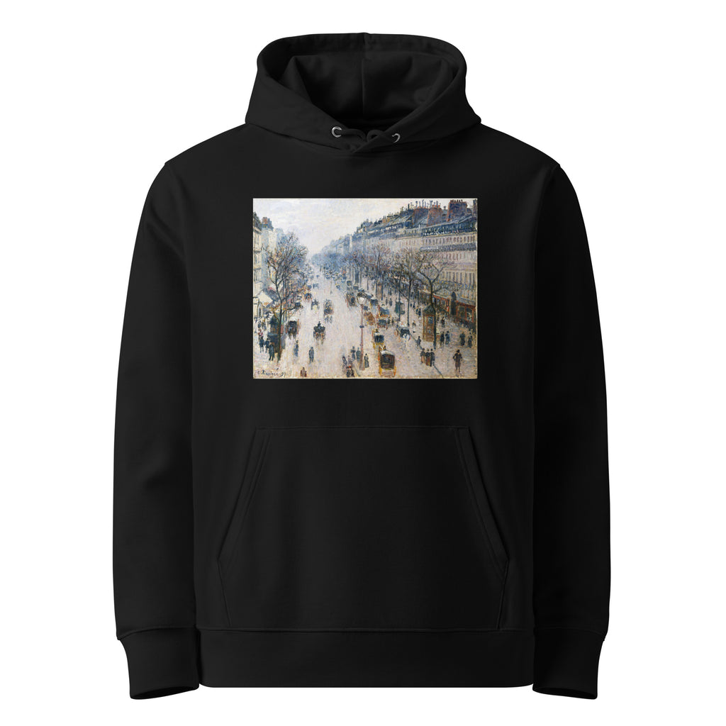 Black Hoodie The Boulevard Montmartre On A Winter Morning Premium