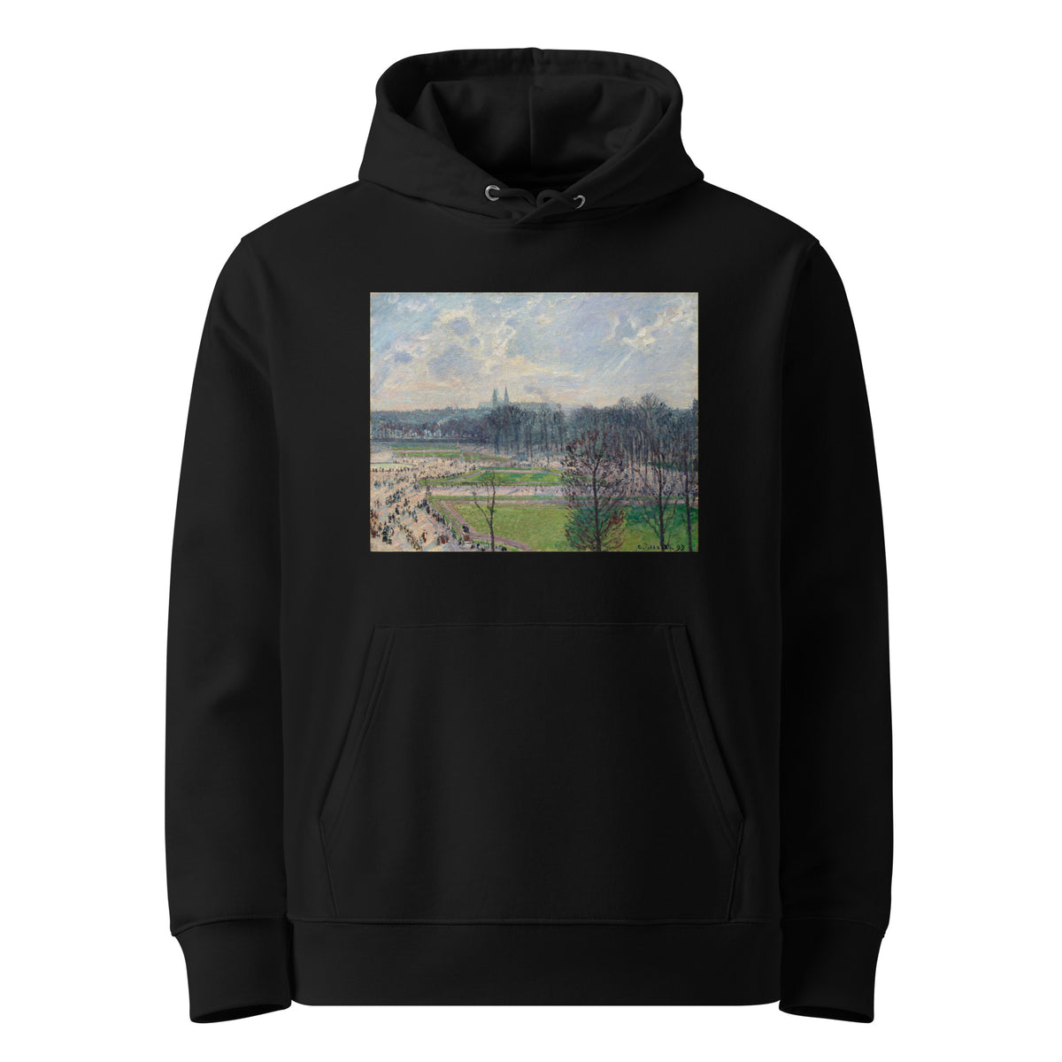 Black Hoodie The Garden Of The Tuileries On A Winter Afternoon Premium