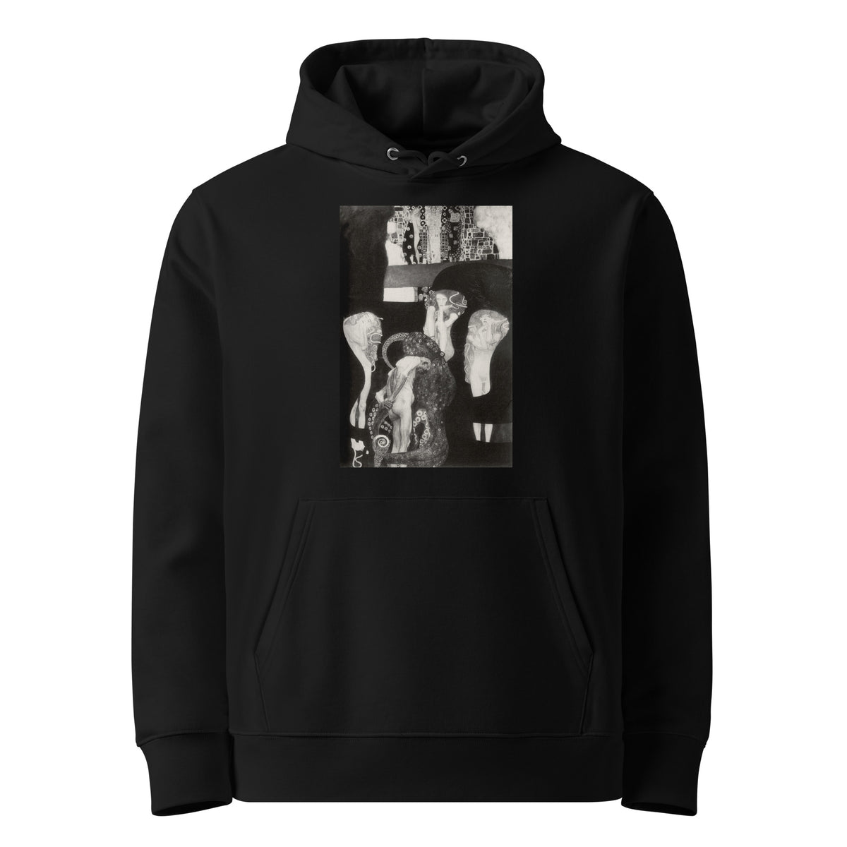 Black Hoodie Gustav Klimt Jurisprudence Famous Painting Premium