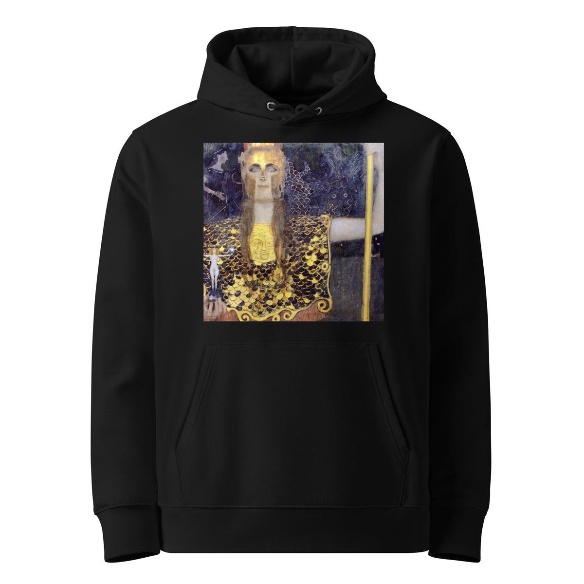 Black Hoodie Gustav Klimt Pallas Athena Famous Painting Premium