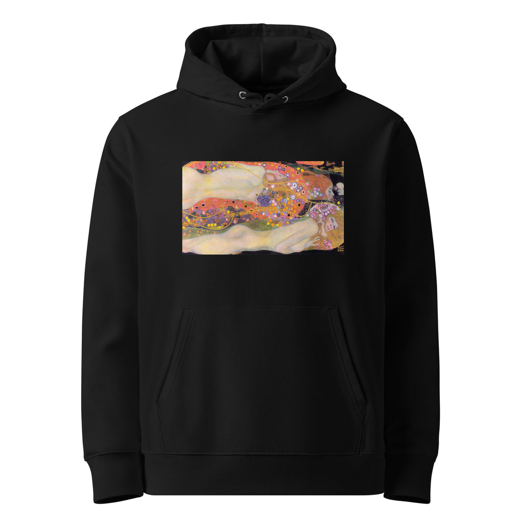 Black Hoodie Gustav Klimt Water Serpents II Famous Painting Premium