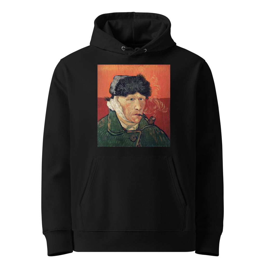 Black Hoodie Self Portrait With Bandaged Ear And Pipe Vincent Van Gogh 1889 Premium