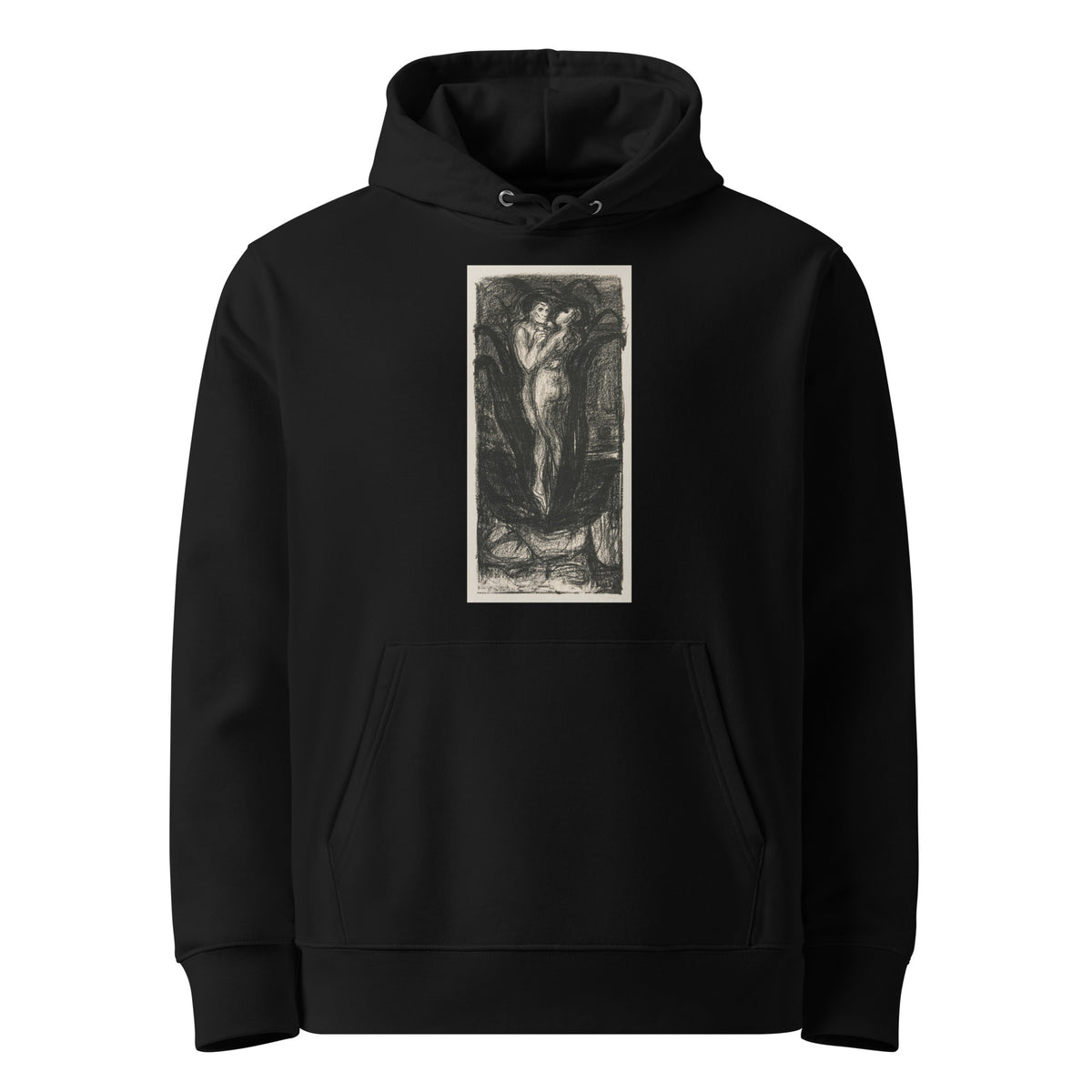 Black Hoodie The Flower Of Love Die Blume Der Liebe 1896 Premium