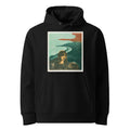 Black Hoodie Woman Head Against The Shore Premium