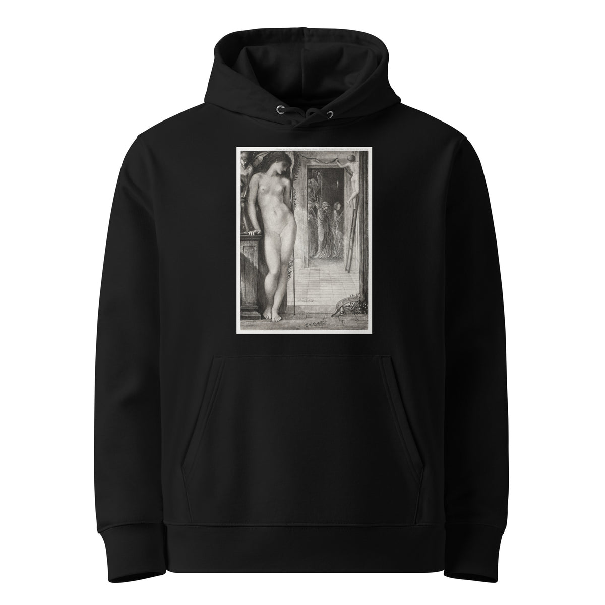 Black Hoodie Venus Epithalamia Print Premium