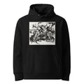 Black Hoodie Lion Hunt Print Premium