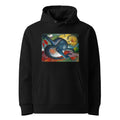 Black Hoodie Two Cats Blue And Yellow Premium