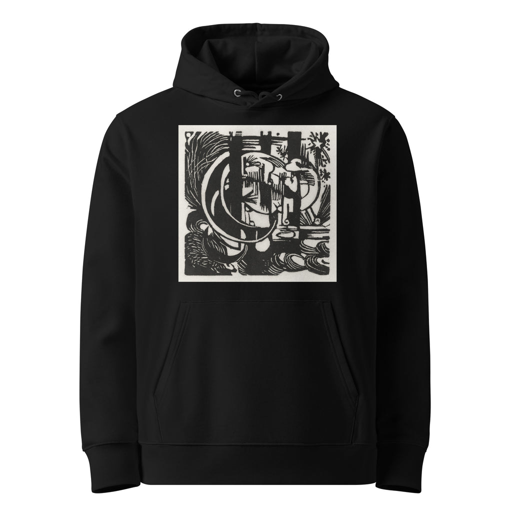 Black Hoodie Lizards Print Premium