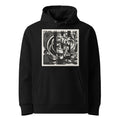 Black Hoodie Lizards Print Premium