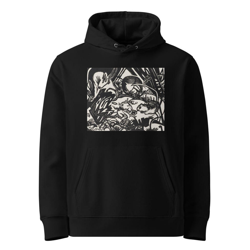 Black Hoodie From The Animal Legend Genius Print Premium