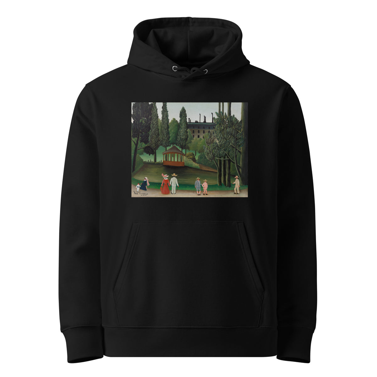 Black Hoodie View Of Montsouris Park The Kiosk Vue Du Parc Montsouris Le Kiosque Premium