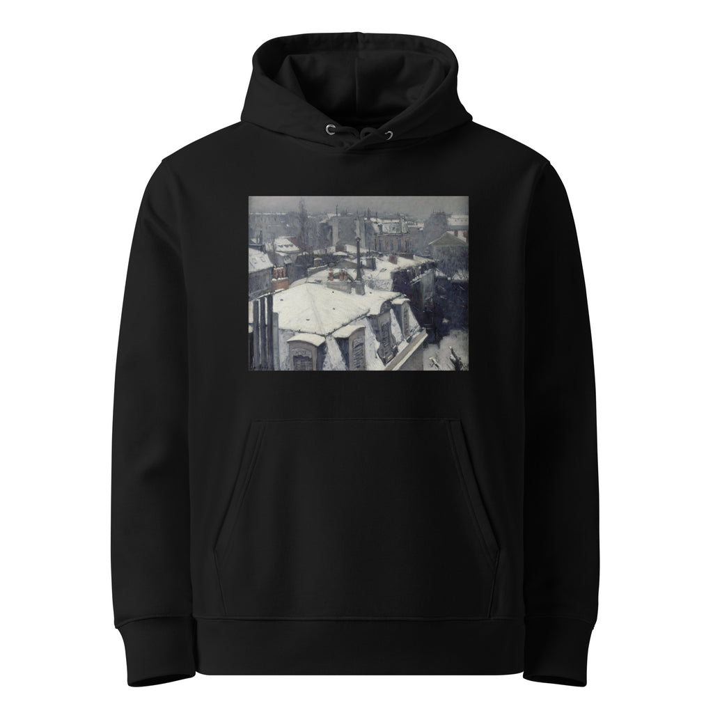 Black Hoodie Rooftops In The Snow Premium
