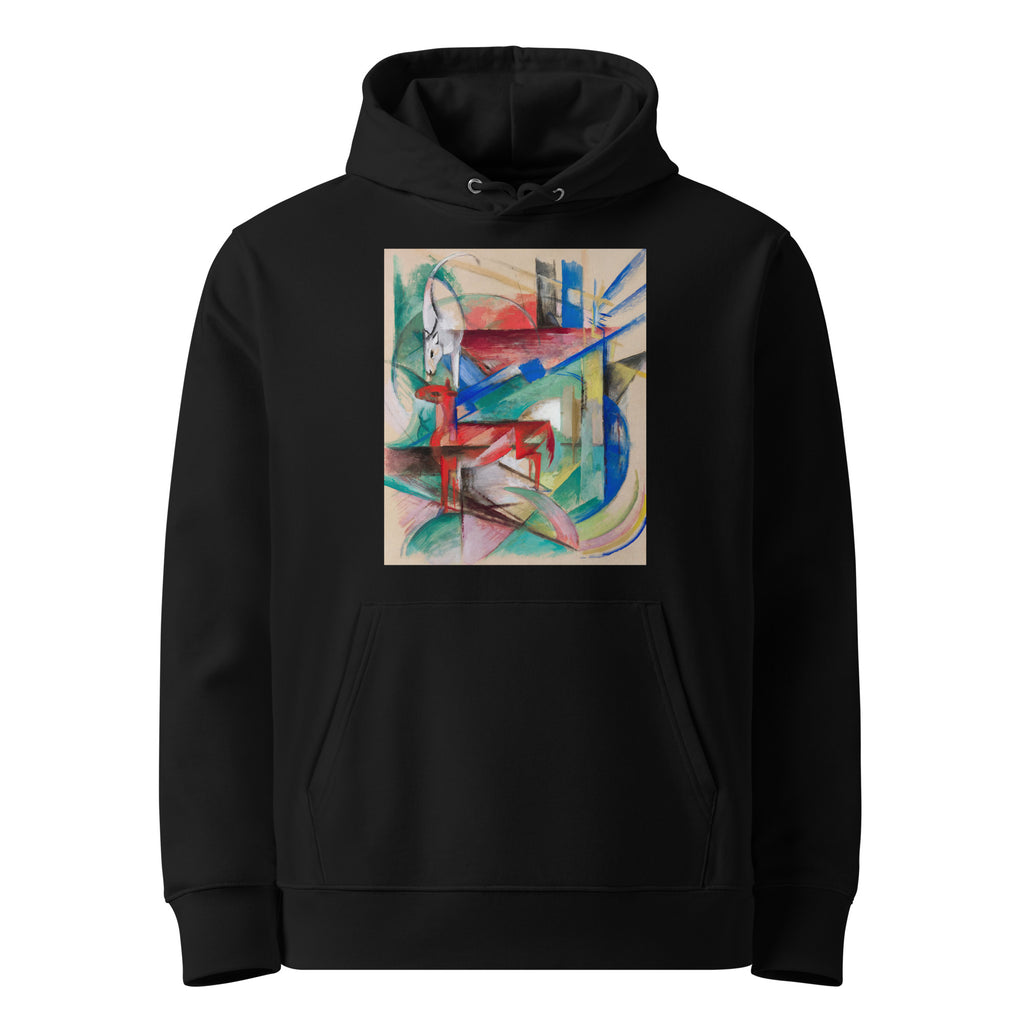 Black Hoodie Landscape With Animals Premium