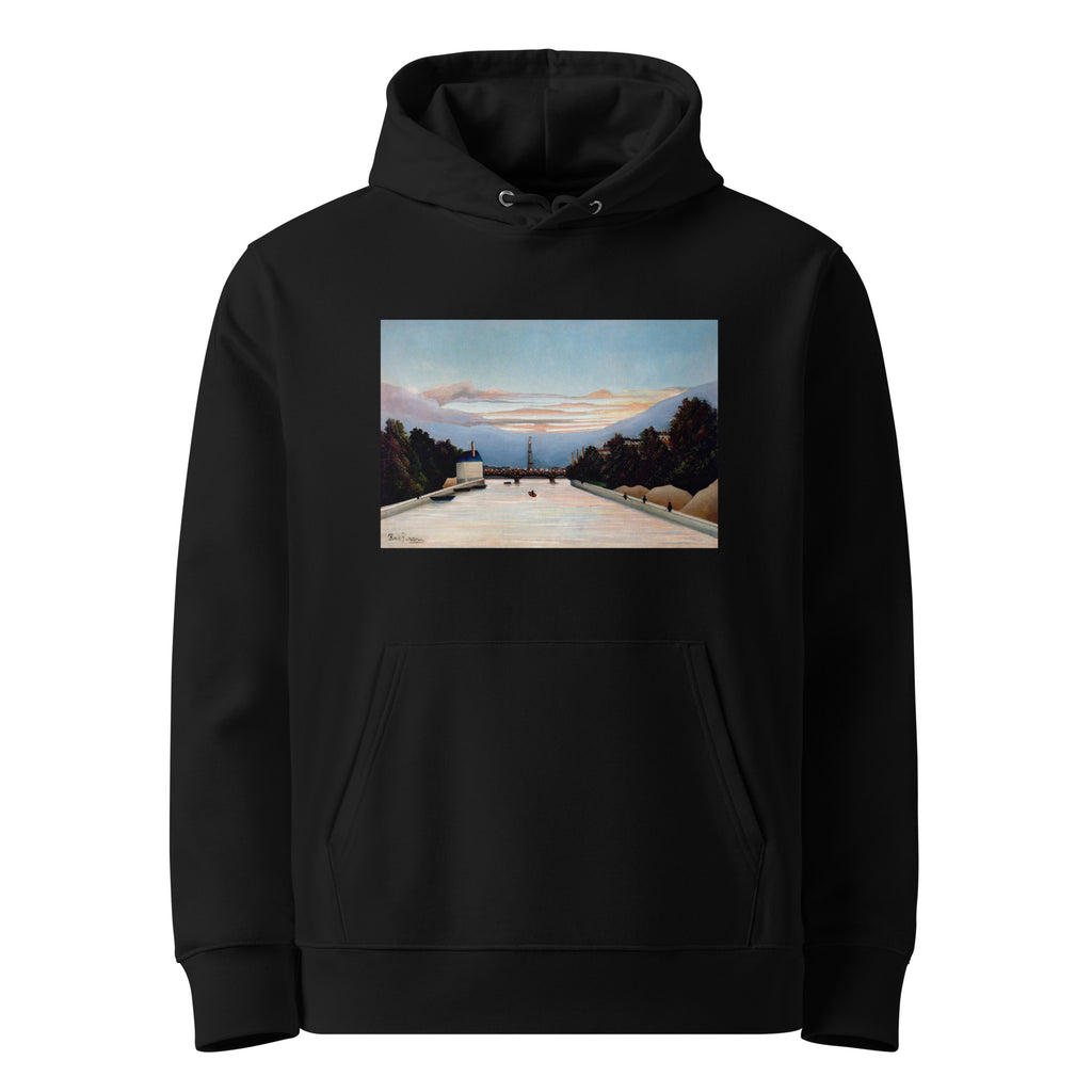 Black Hoodie Henri Rousseau The Eiffel Tower Famous Painting Premium
