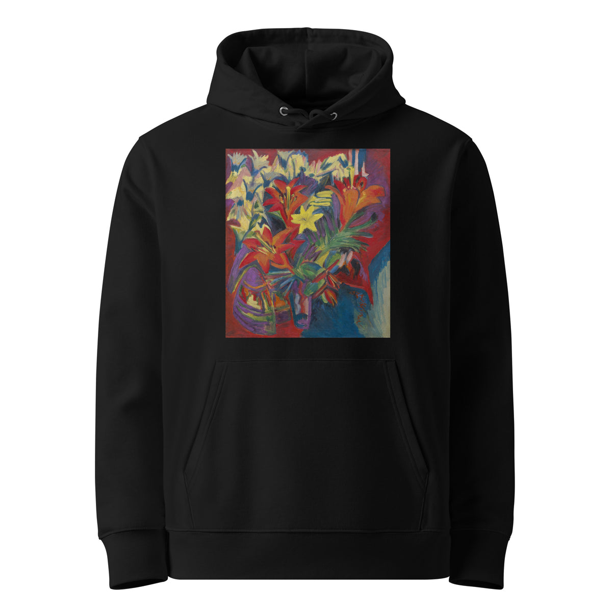 Black Hoodie Ernst Ludwig Kirchner Still Life With Lilies Famous Painting Premium