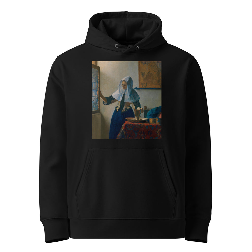 Black Hoodie Young Woman With A Water Pitcher Premium