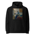 Black Hoodie Young Woman With A Water Pitcher Premium