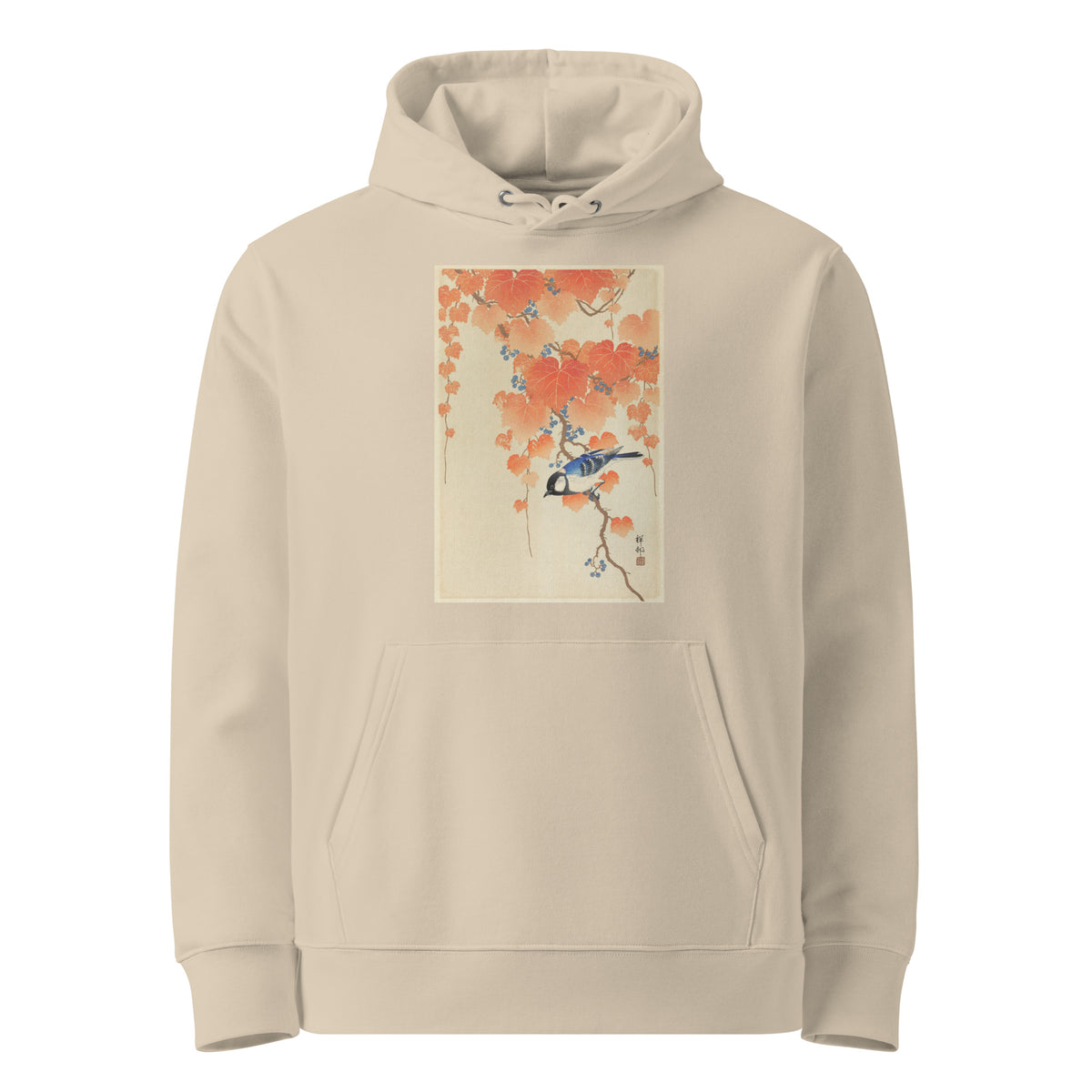 Desert Hoodie Great Tit On Paulownia Branch - Ohara Koson 1925 Premium