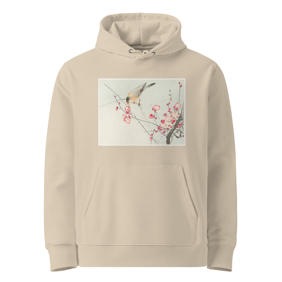 Desert Hoodie Songbird On Blossom Branch - Ohara Koson 1900 Premium