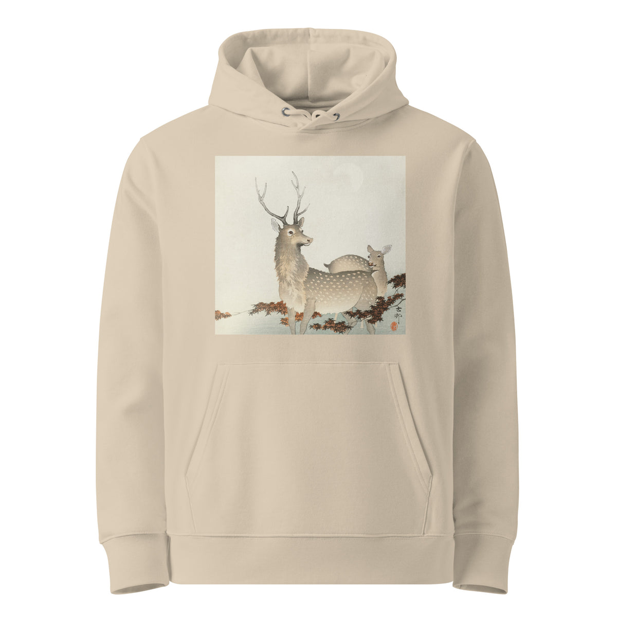 Desert Hoodie Couple Of Deers - Ohara Koson 1900 Premium