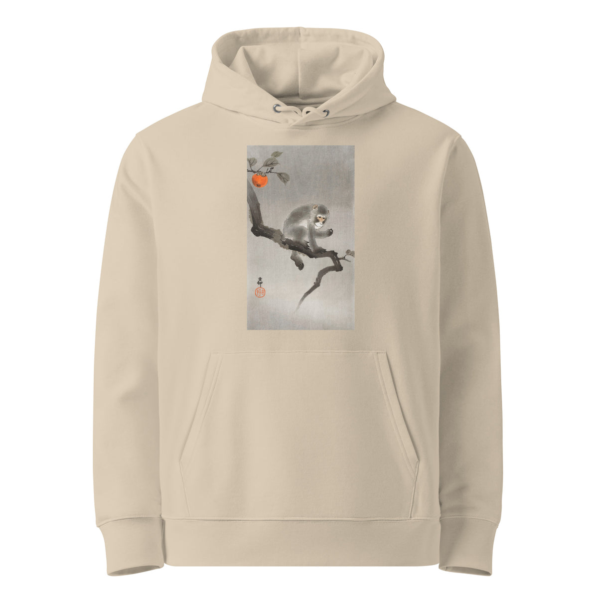 Desert Hoodie Monkey In Cockatoo - Ohara Koson 1900 Premium