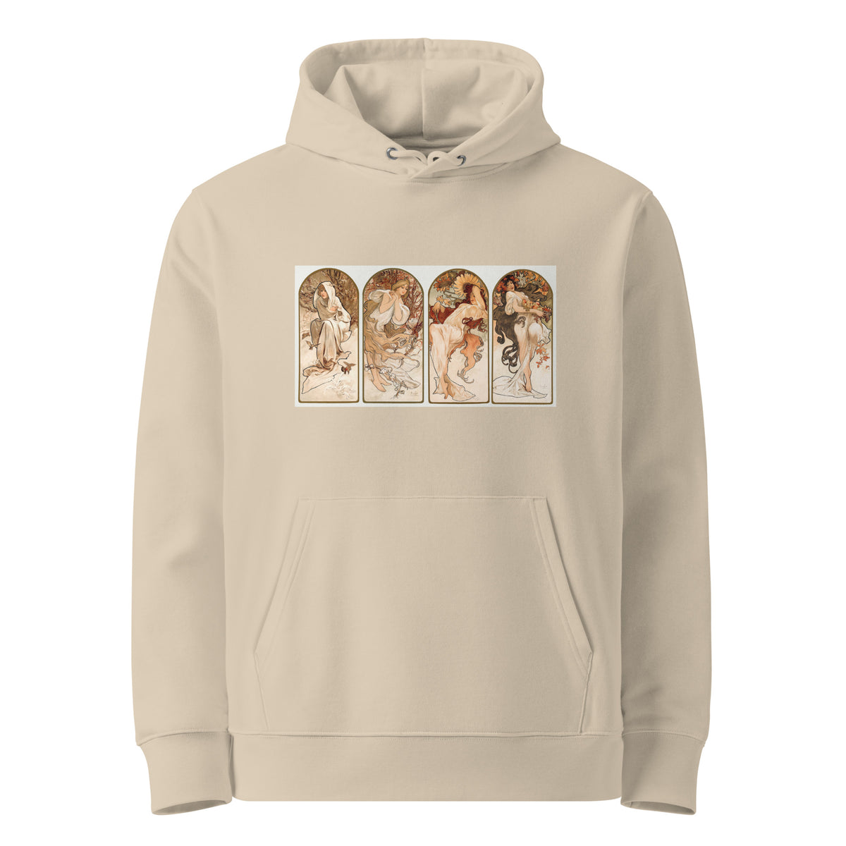 Desert Hoodie Alphonse Maria Mucha S The Seasons Famous Art Nouveau Artwork Premium