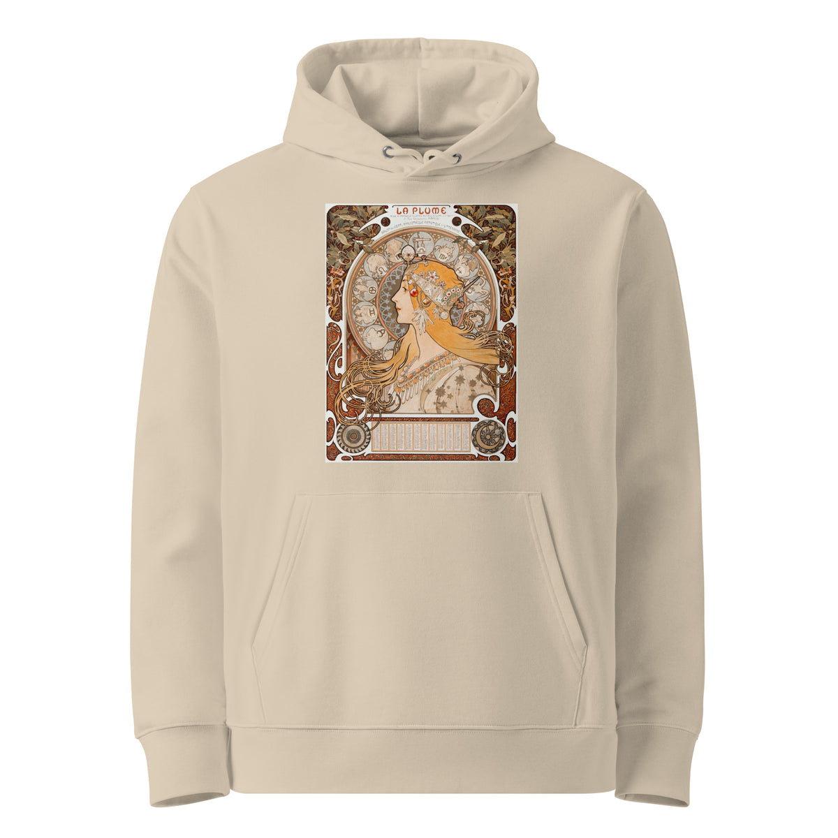 Desert Hoodie Alphonse Maria Mucha S Zodiaque Or La Plume Famous Art Nouveau Artwork Premium