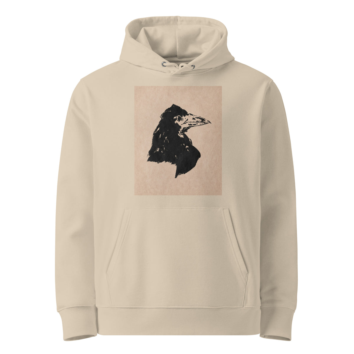 Desert Hoodie Raven Head Print In High Resolution Premium