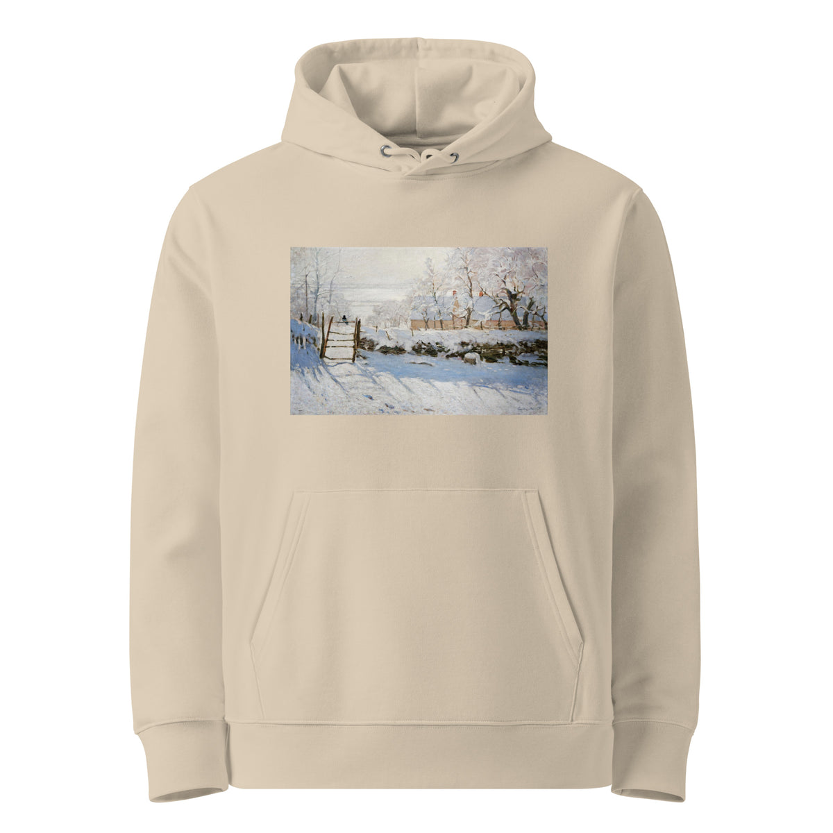 Desert Hoodie Claude Monet S The Magpie Famous Painting Premium