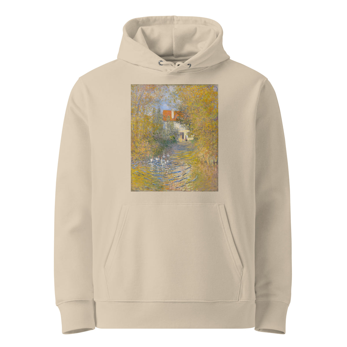 Desert Hoodie Claude Monet S The Geese Famous Painting Premium