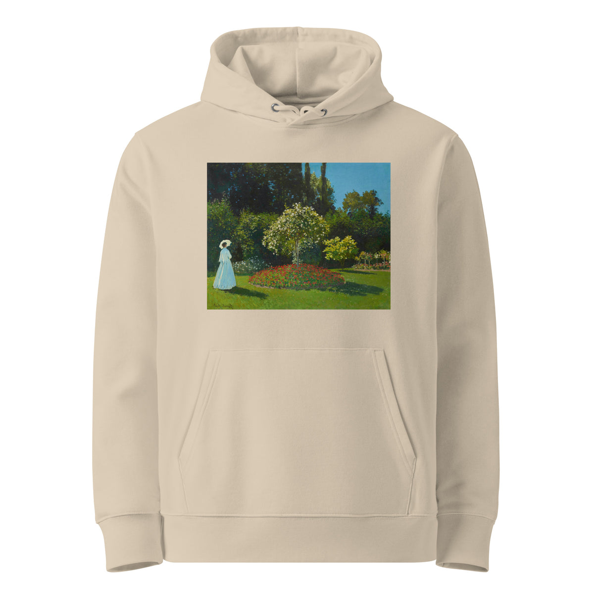 Desert Hoodie Claude Monet S Lady In The Garden Famous Painting Premium