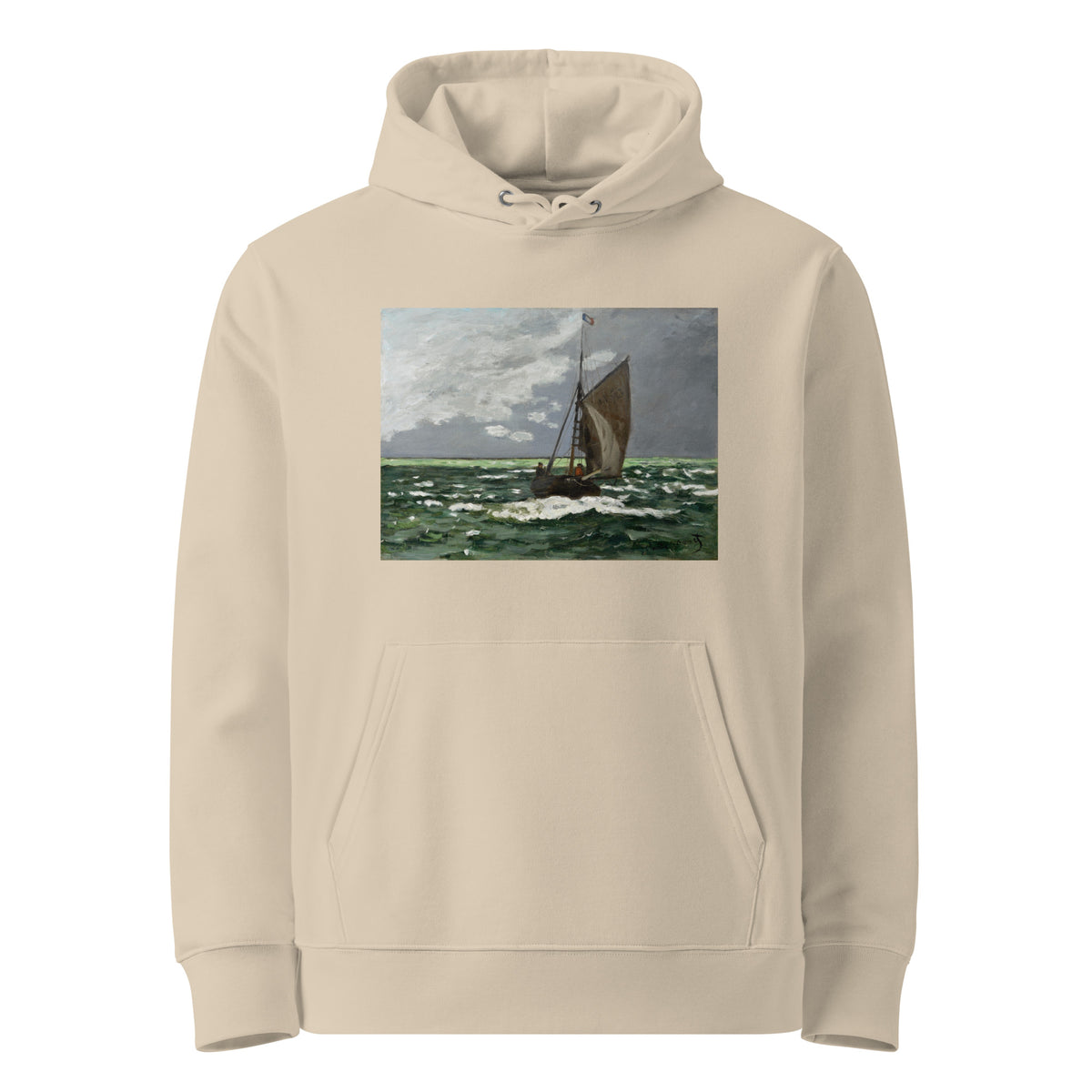Desert Hoodie Claude Monet S Seascape Storm Famous Painting Premium