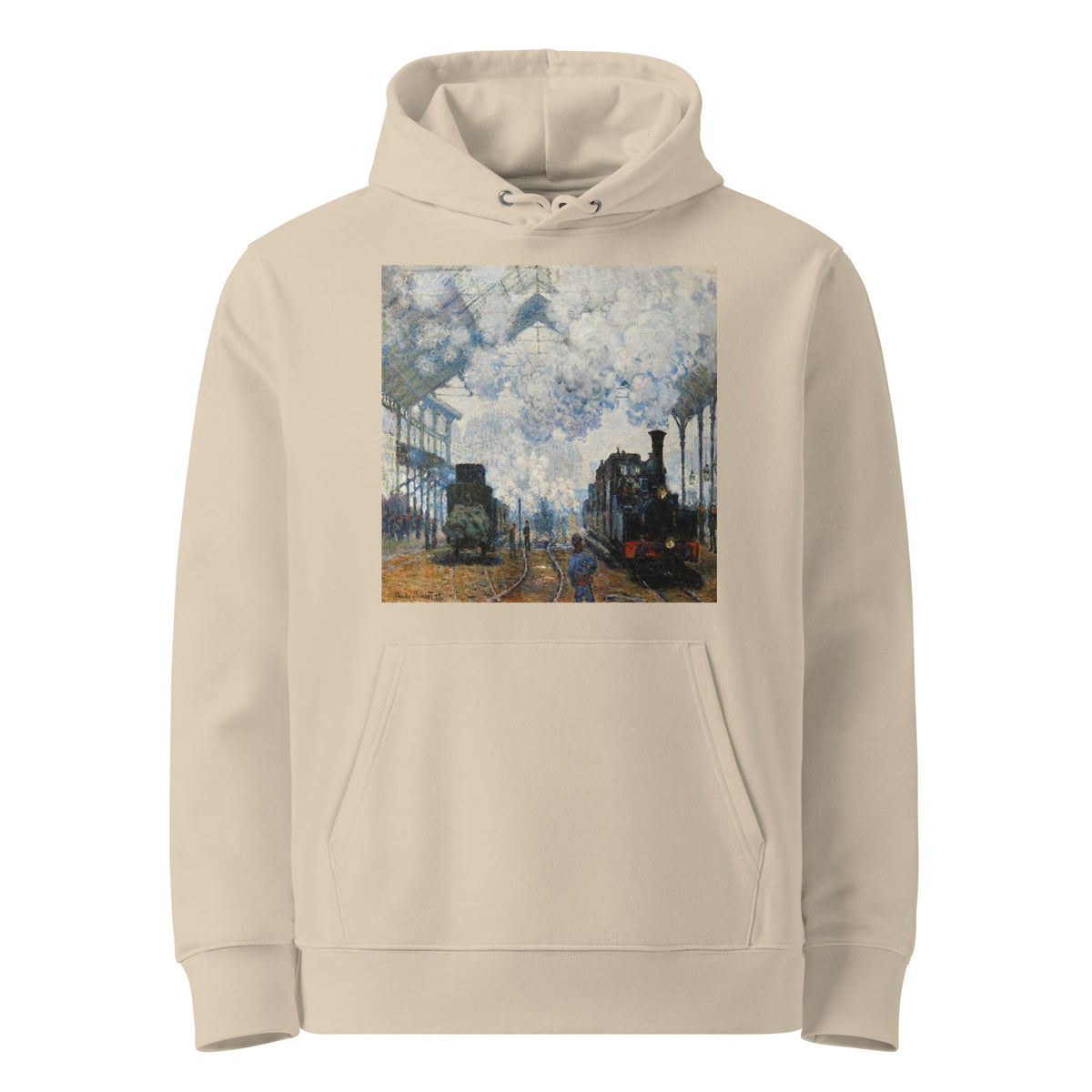 Desert Hoodie Claude Monet S Arrival Of The Normandy Train Famous Painting Premium