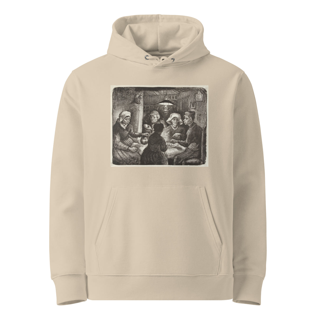 Desert Hoodie Composition Lithograph Of The Potato Eaters De Aardappeleters 1885 Premium