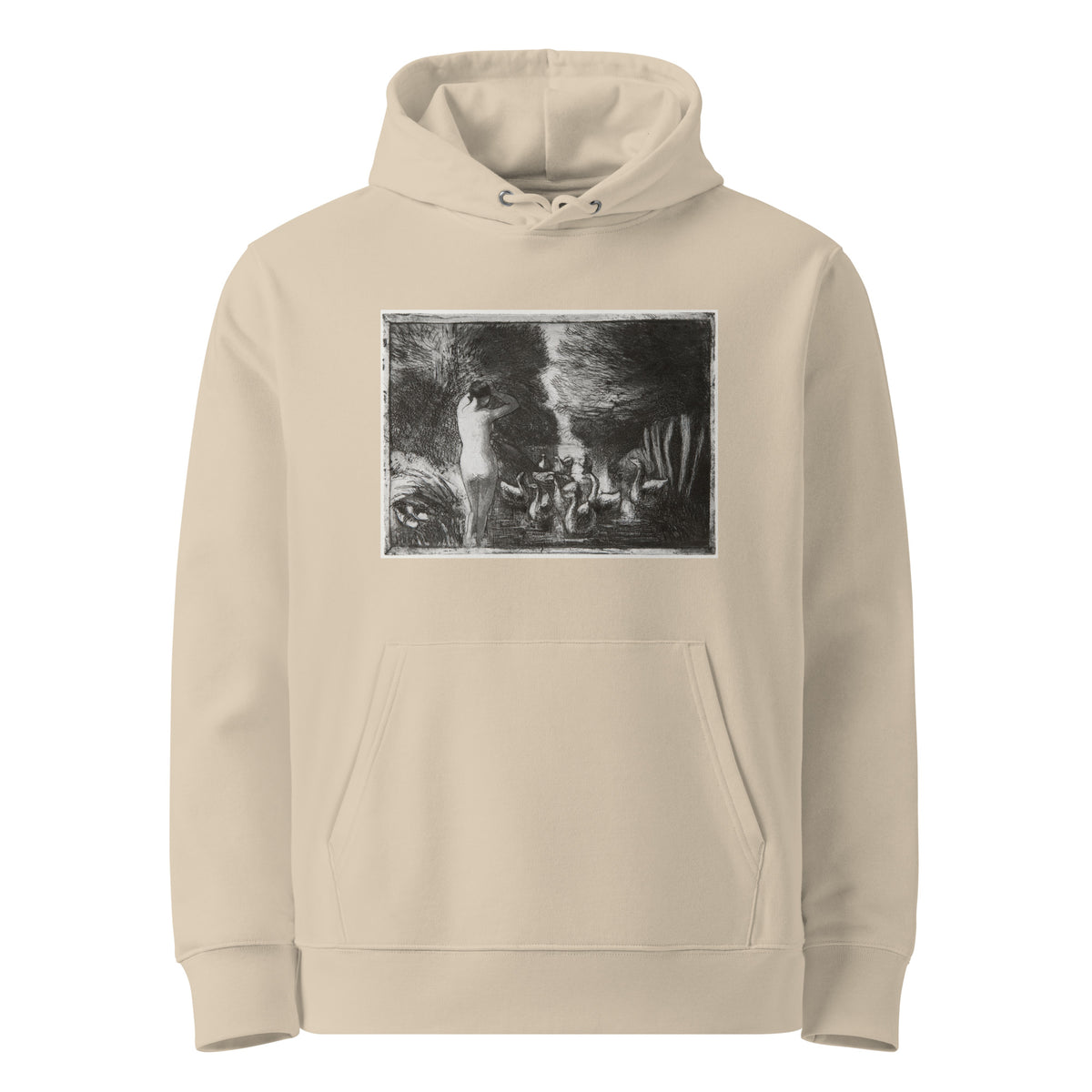 Desert Hoodie Bather With Geese Premium